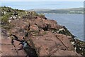 NS1854 : Old red sandstone shoreline near Lion Rock by David Martin