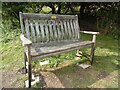 SP7900 : Memorial seat on The Ridgeway at Lodge Hill (2) by David Hillas