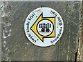 SH6166 : Llwybr Llechi Eryri / Snowdonia Slate Trail waymark disc, Bethesda by Meirion