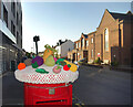 TQ2168 : Fruity Yarn Bomb, Cambridge Road by Des Blenkinsopp