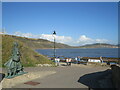 SY3492 : Statue of Mary Anning and South West Coast Path, Lyme Regis by Malc McDonald