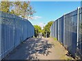 SK5603 : Footbridge over the railway by Ian Calderwood