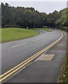 ST2794 : Double yellow lines, Penylan Way, Cwmbran by Jaggery