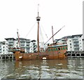 ST5772 : The Matthew passing Capricorn Quay by Gerald England