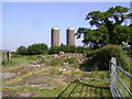 SJ3660 : Silos near Dodleston by Michael Graham