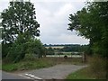 TM0980 : A gate at Fen Lane, Roydon, where it meets Doit Lane by Andrew Longton