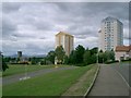 NS9387 : Multi storey flats in Kincardine by Paul McIlroy