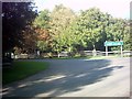 TM4363 : The entrance to Cakes and Ale Caravan Park, Theberton by Geographer