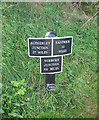 SJ6834 : Milepost by the Shropshire Union Canal, near Market Drayton by Espresso Addict