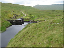  : Dam on Allt an Stacain and water duct by Chris Wimbush