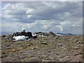 NN9592 : The summit cairns of Beinn Bhrotain by Nigel Brown