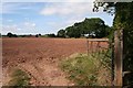 SO6631 : Ploughed field near St. Mary's Church, Kempley by Bob Embleton