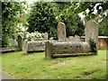 TL8523 : Some very old graves outside Coggeshall church by Robert Edwards