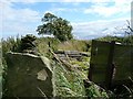 SE2603 : Abandoned farm trailer at the junction of the farm track and footpaths by Wendy North