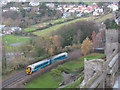 SH7877 : The Cardiff train passes Conwy Castle by Stephen Craven