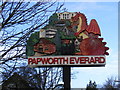 TL2862 : Papworth Everard Village Sign by Geographer