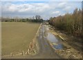 TL4555 : Giant puddles on the guided busway to be by Mr Ignavy