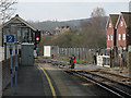 TQ6952 : Level crossing gates, Bow Hill, Wateringbury by Stephen Craven