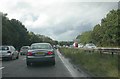 SJ7845 : Madeley Heath, traffic jam by Mike Faherty