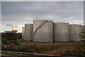 TQ5676 : Oil Storage Tanks by the Thames by N Chadwick