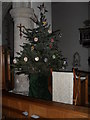 SZ8599 : Festive tree within St Mary, Sidlesham by Basher Eyre