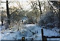 SK2935 : Snowy footpath to Mickleover by Warren Elkes