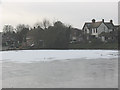 TQ2255 : Mere Pond, frozen by Stephen Craven