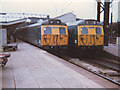 SJ7154 : Twin electric units at Crewe by Stephen Craven