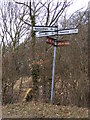 TM3467 : Roadsign on Bruisyard Road by Geographer