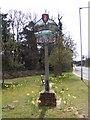 TM4460 : Aldringham Village Sign by Geographer