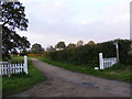 TM3564 : Footpath to Pipney Hill and entrance to Rookery Farm by Geographer