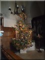 SU5032 : St Mary's Church, Easton: Christmas tree by Basher Eyre