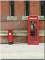 SP2054 : Postbox and phone box by Alan Murray-Rust