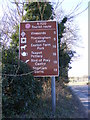 TM3869 : Tourist roadsign on the A1120 Yoxford Road by Geographer