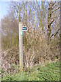 TM3961 : Bridleway sign at the entrance to Red Barn Farm by Geographer