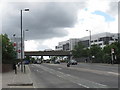 TQ2381 : Westway crosses Wood Lane at White City by David Hawgood