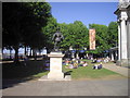 TQ3877 : Sir Walter Raleigh Statue, Royal Naval College, Greenwich by PAUL FARMER