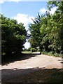 TM3266 : Footpath to Shrublands Farm & entrance to White House & Hill Top Farm by Geographer