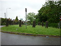 SK0732 : A traffic island on the A518 with the B5013, Uttoxeter by Ian S