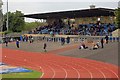 NZ5019 : The Main Stand, Clairville Stadium by Mick Garratt