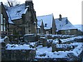 SD8263 : The old primary school, Settle in the snow by Lynda Thorowgood