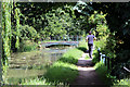 TL3707 : Jogging by the New River, Broxbourne, Hertfordshire by Christine Matthews