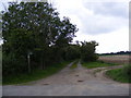 TM3958 : Footpath to Gromford Lane & entrance to Chagford by Geographer