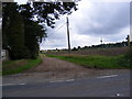 TM4059 : Entrance to Friston Lodge & Restricted Byway to Kiln Lane by Geographer