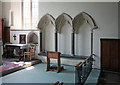 TQ0539 : St Nicolas, Cranleigh - Piscina & sedilia by John Salmon