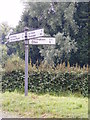 TM2362 : Roadsign on Brandeston Road by Geographer