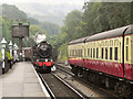 NZ8205 : 44767 George Stephenson Arriving at Grosmont. by David Dixon