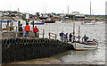 TM3337 : Boarding the Deben Ferry by Roger Jones