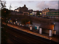 SH7877 : Conwy railway station at dusk by Phil Champion