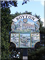 TM3747 : Boyton Village sign by Geographer